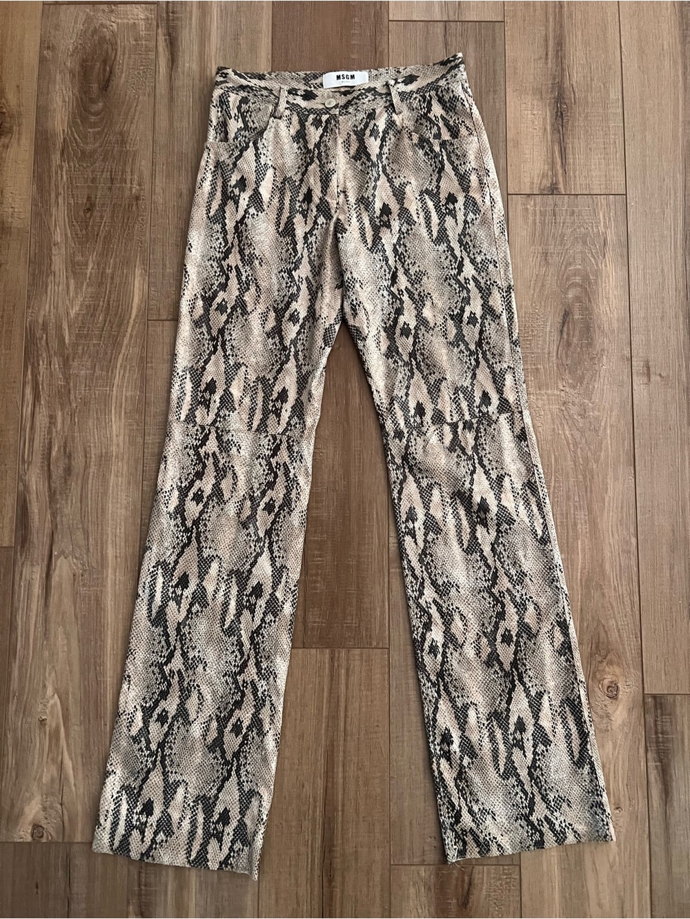 MSGM Snake Print Pants Gray Size FR 40 US Small (25-26) Originally $490